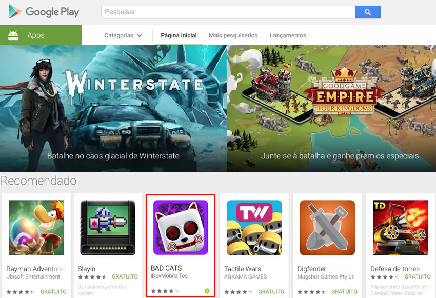 BadCats – Madness featured on Play Store main page !!!