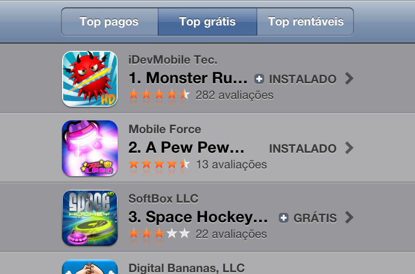 Monster Rush is Rank #1 Game at AppStore